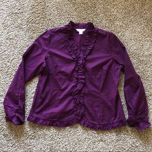 Christopher & Banks Ruffle Blouse XL